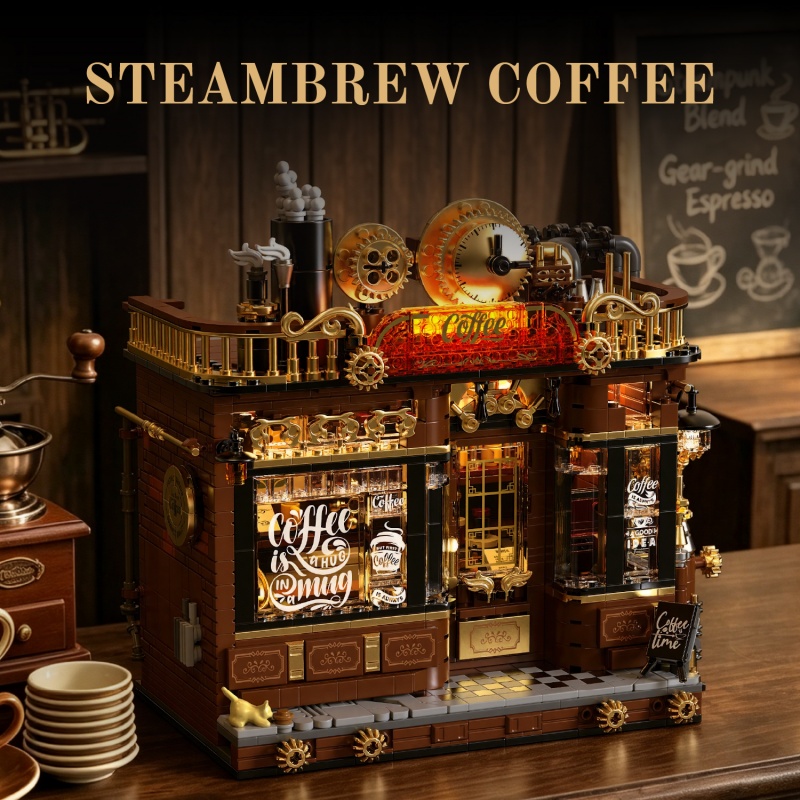 Model Kit Locomotive - Set de Construcción Steampunk Café, Modelo