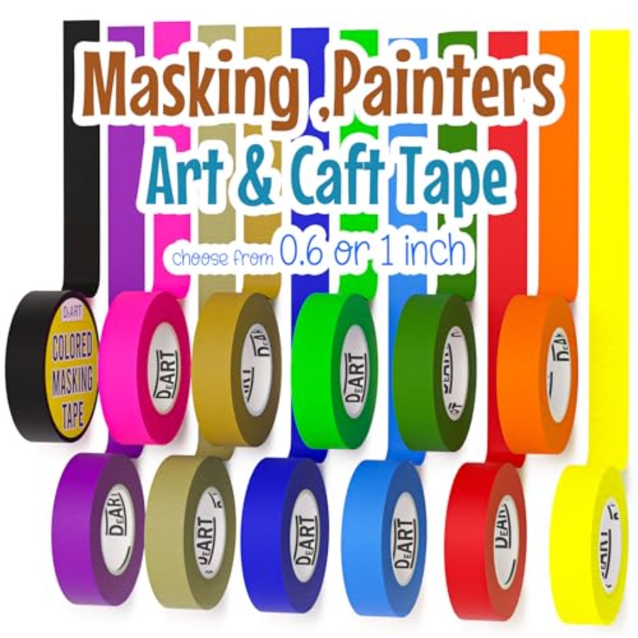 Masking Tape Thin - Cinta de enmascarar de colores, cinta